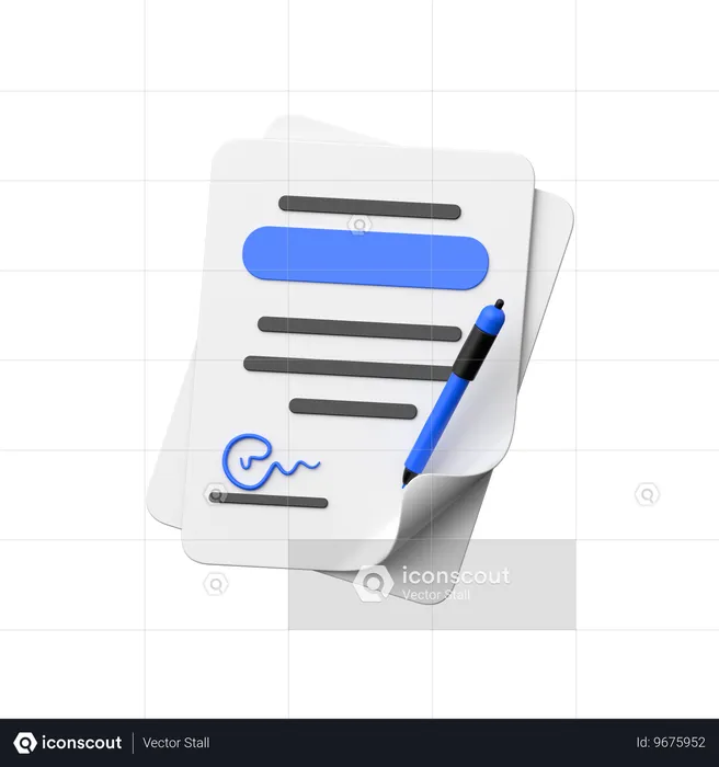 Agreement Terms  3D Icon