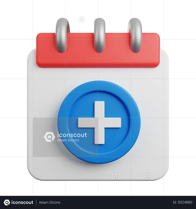 Agregar calendario  3D Icon