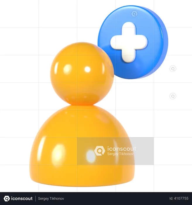 Agregar contacto  3D Icon