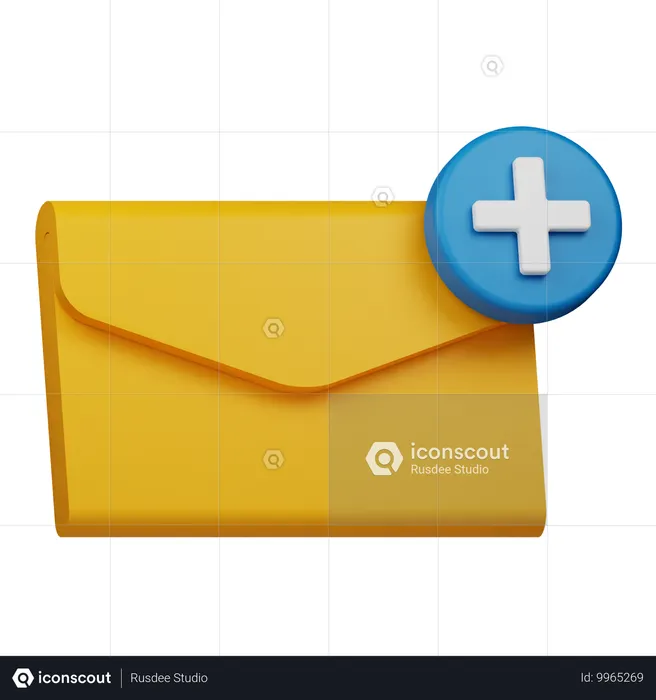 Agregar correo electrónico  3D Icon