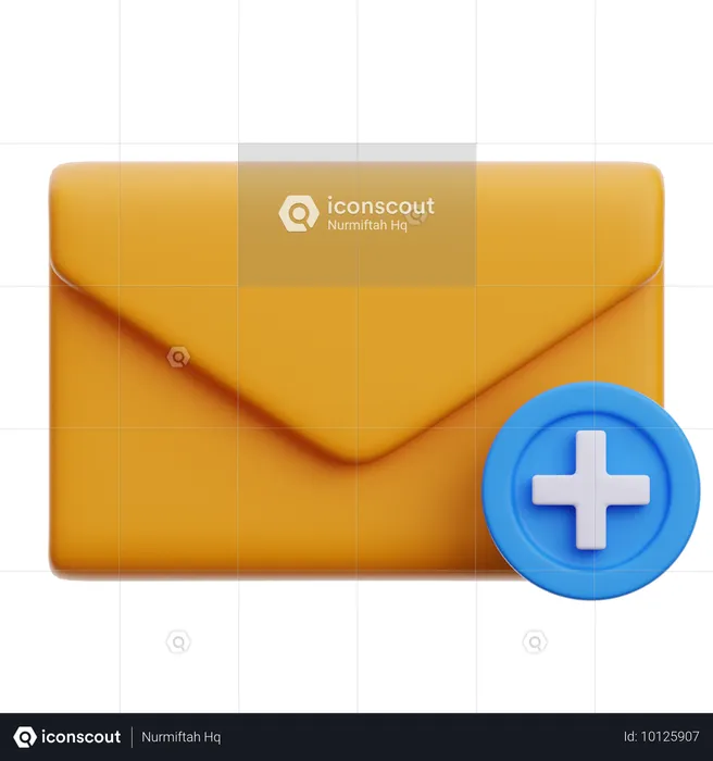 Agregar nuevo correo electrónico  3D Icon