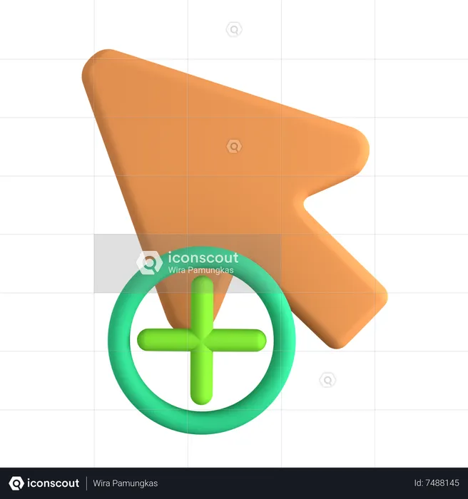 Agregar selección de cursor  3D Icon