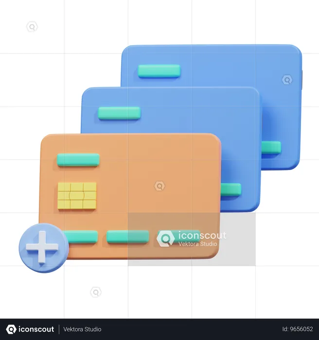 Agregar interfaz de tarjeta  3D Icon