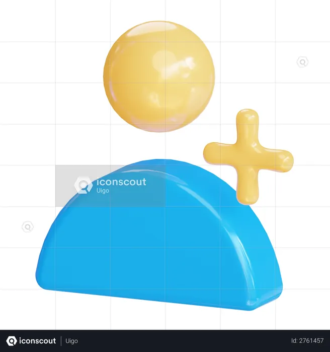 Agregar usuario  3D Illustration