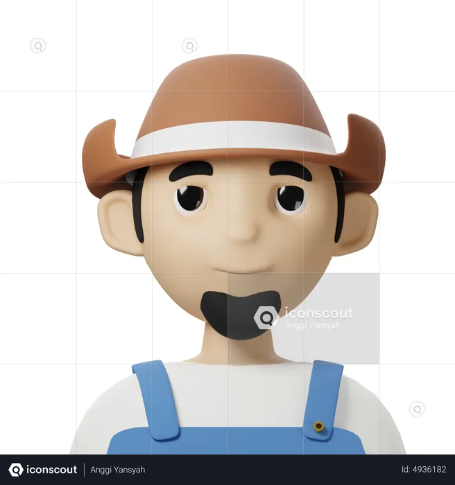 Avatar d'agriculteur  3D Icon