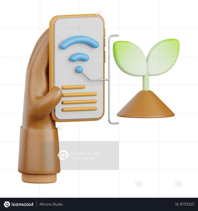 Agriculture intelligente  3D Icon