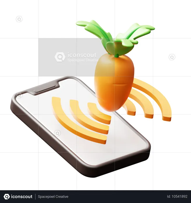 Agriculture mobile intelligente  3D Icon