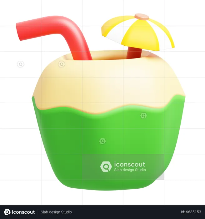 Agua de coco  3D Icon