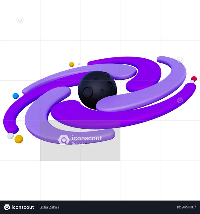 Agujero negro  3D Icon