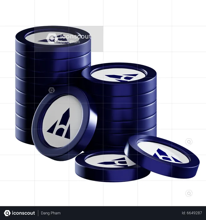 Ahc Coin Stacks  3D Icon