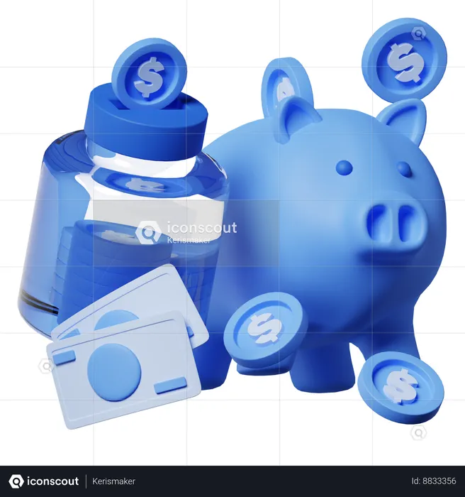 Ahorros  3D Icon