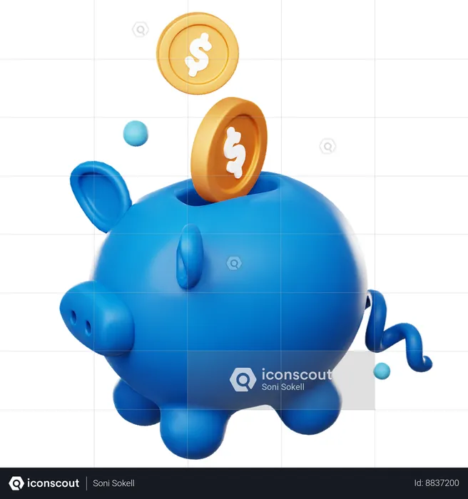 Ahorros  3D Icon