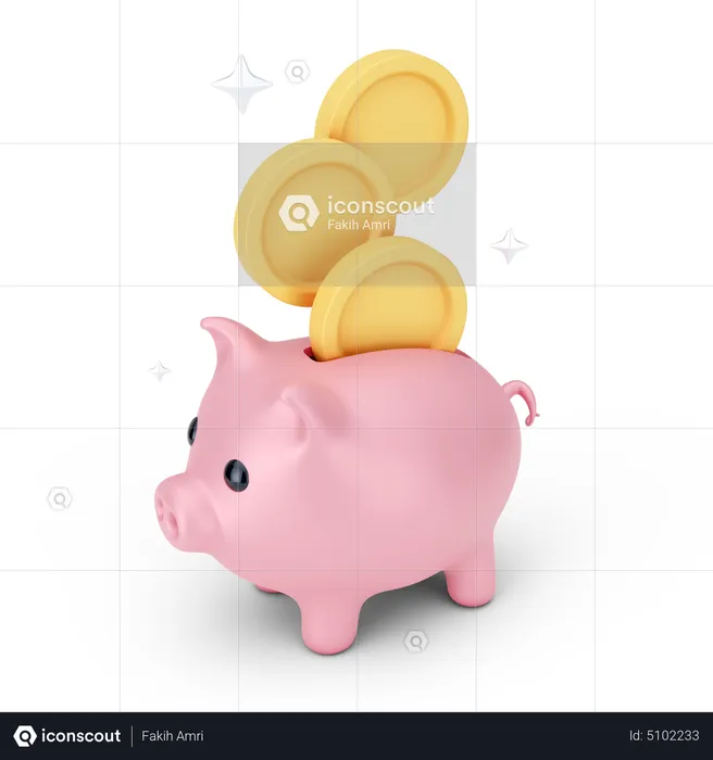 Ahorros de dinero  3D Icon