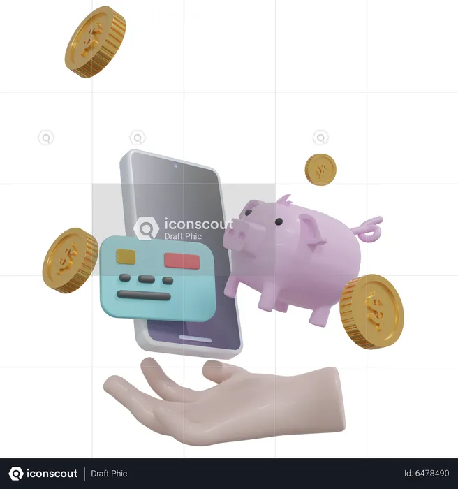 Ahorros de dinero  3D Icon