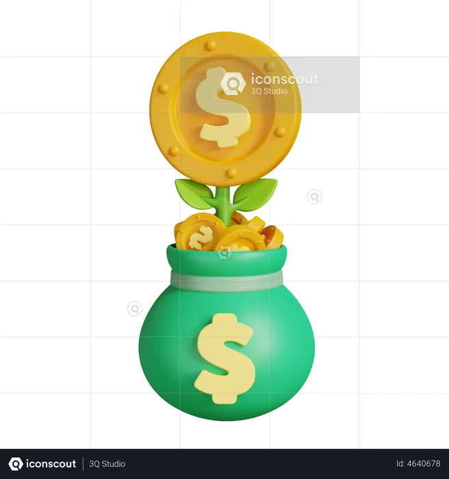 Ahorro de dinero  3D Illustration