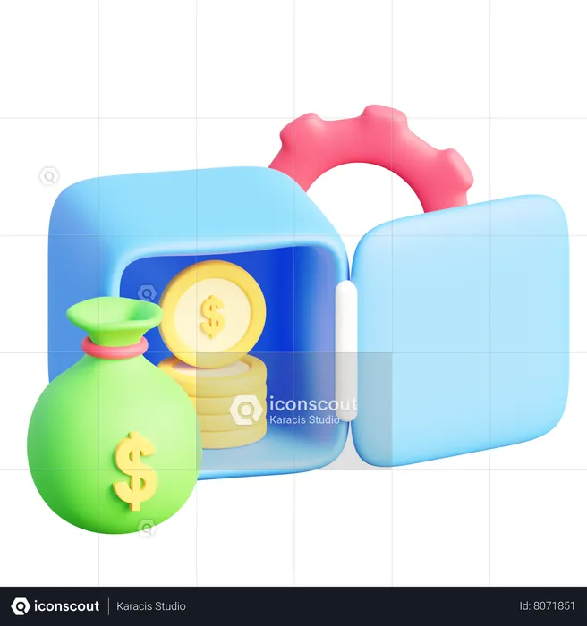 Ahorro de dinero  3D Icon