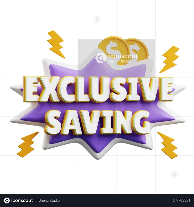 Ahorro exclusivo  3D Icon