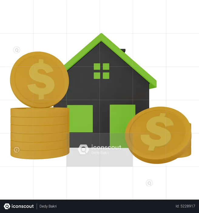 Ahorros para el hogar  3D Icon