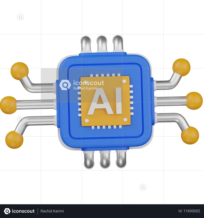 AI 알고리즘  3D Icon