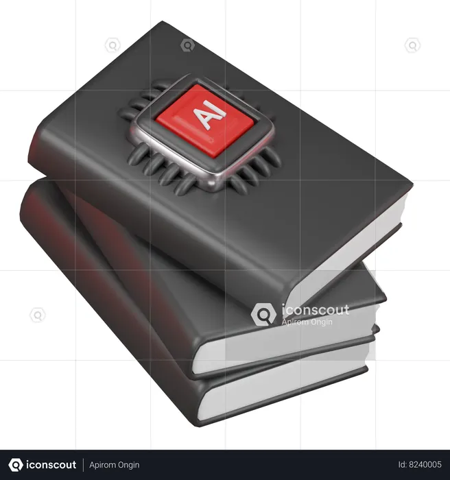 Ai book  3D Icon