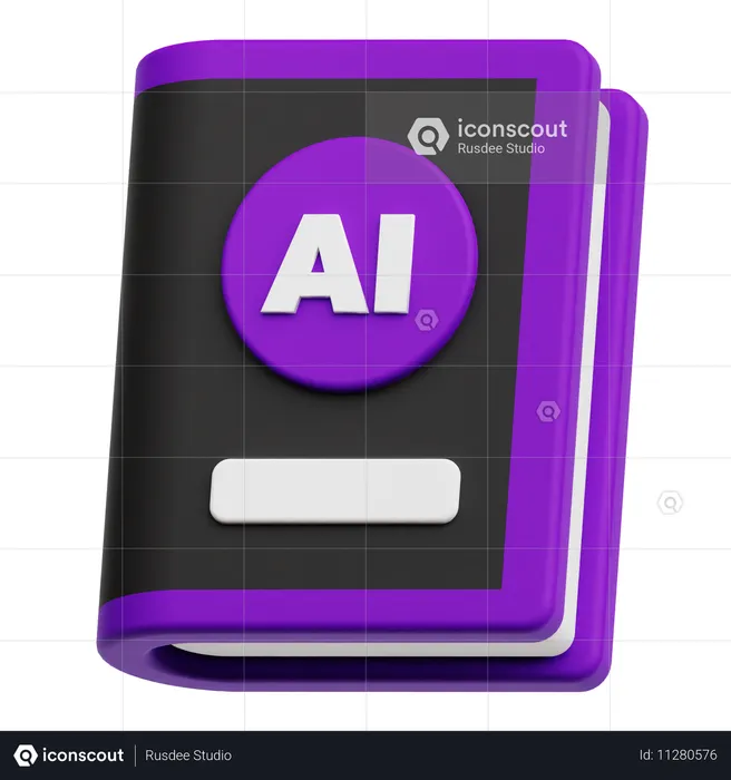 AI 책  3D Icon