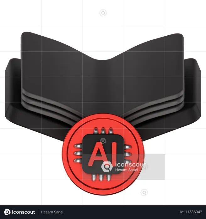 Ai Book  3D Icon