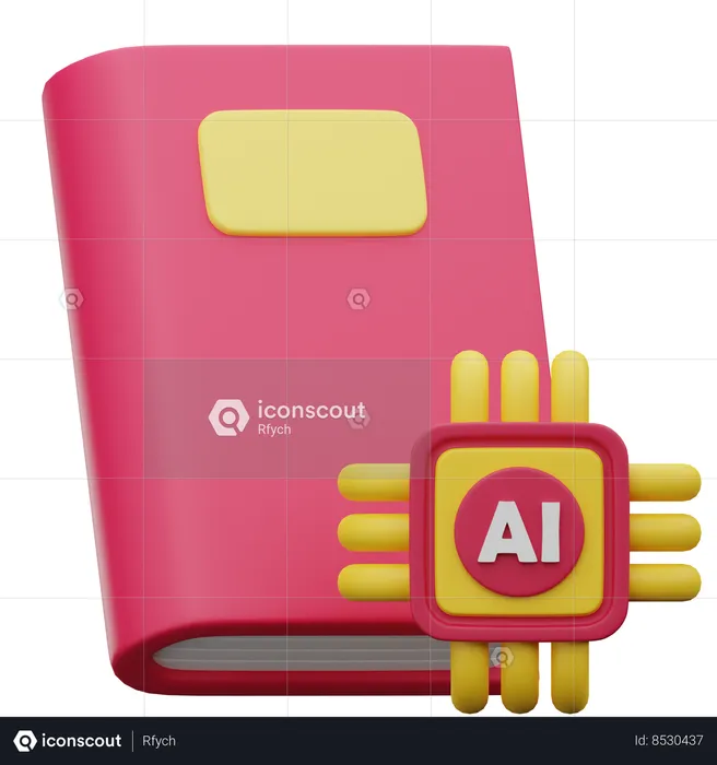 Ai Book  3D Icon