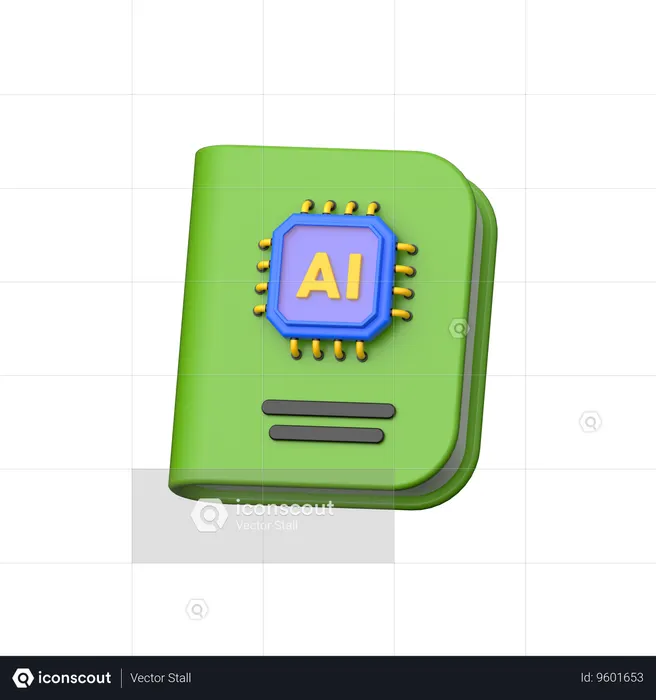 Ai Book  3D Icon