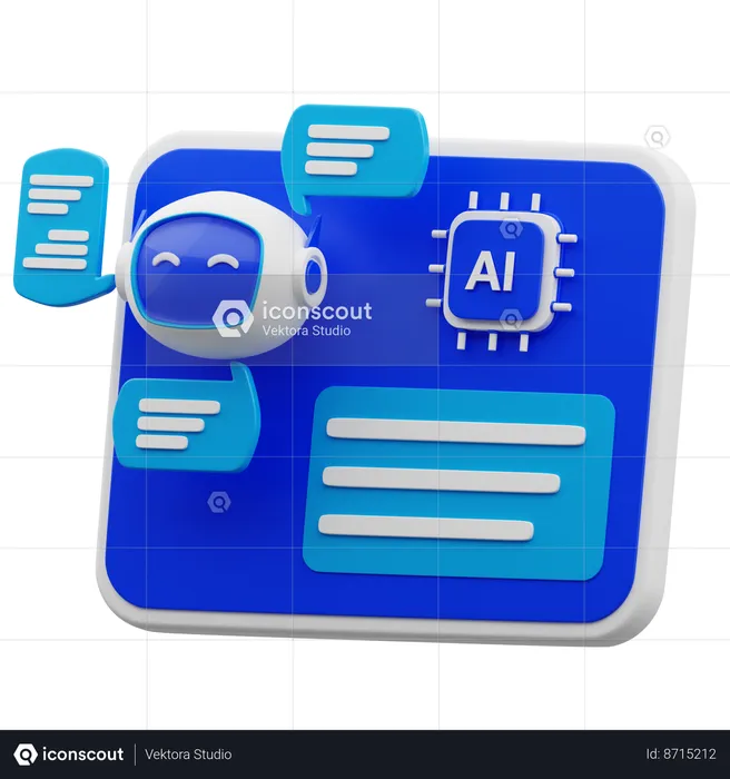 Ai Bot  3D Icon