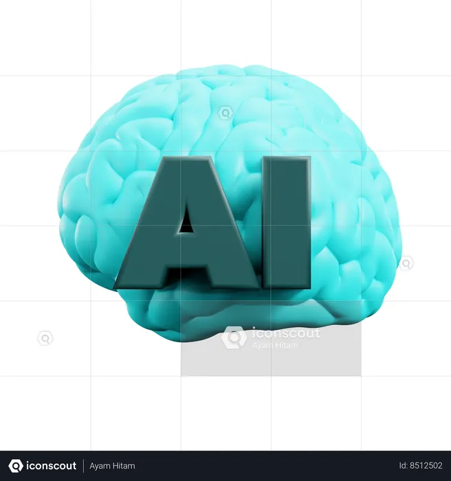 Ai Brain  3D Icon