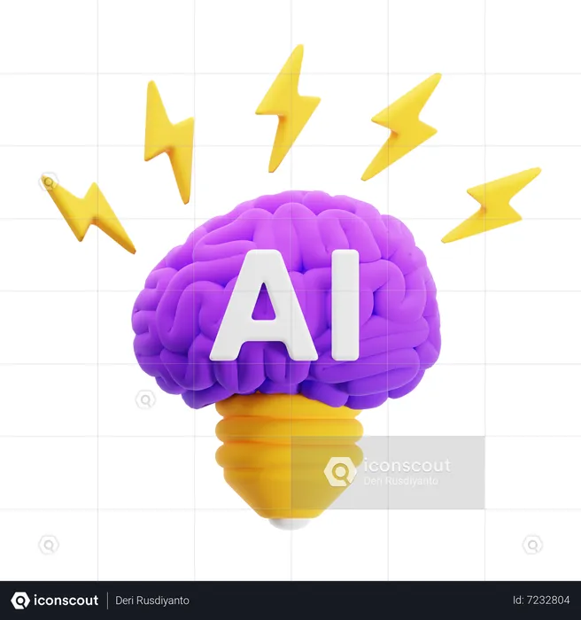 Ai Brainstorming  3D Icon