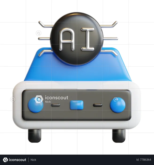 Ai car  3D Icon