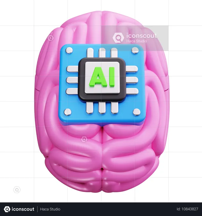 Ai Cérebro  3D Icon