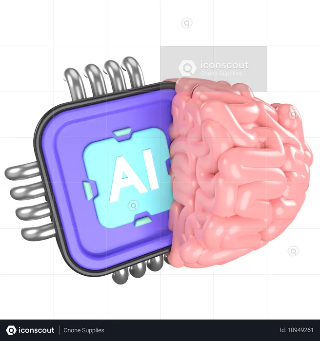 Ai Cérebro  3D Icon