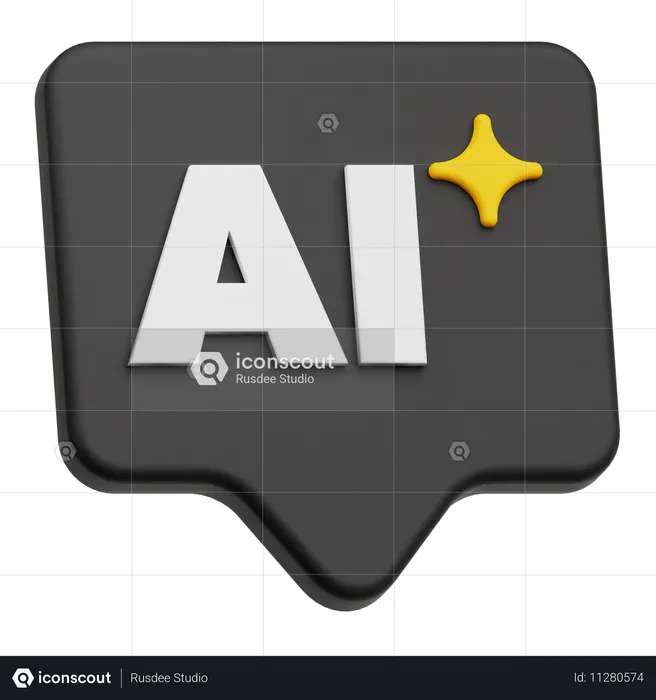 Chat de IA  3D Icon