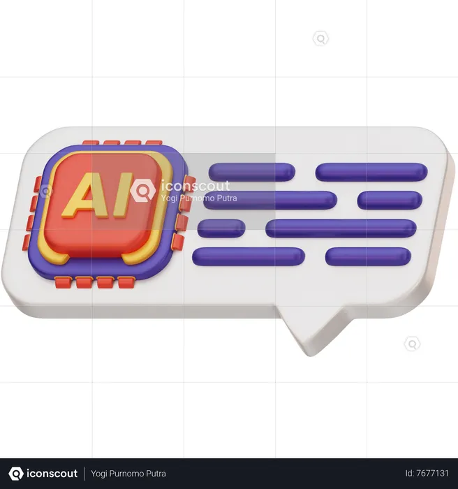 AI Chat  3D Icon