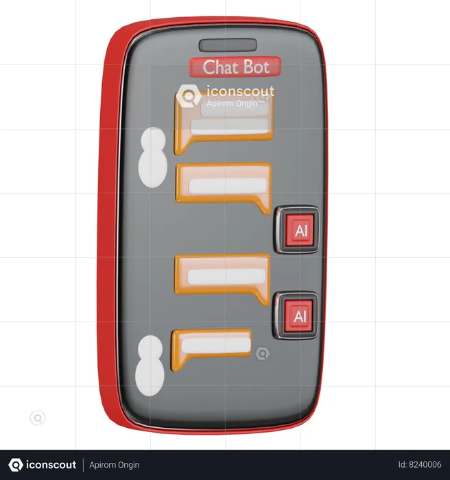 Ai Chat Bot  3D Icon