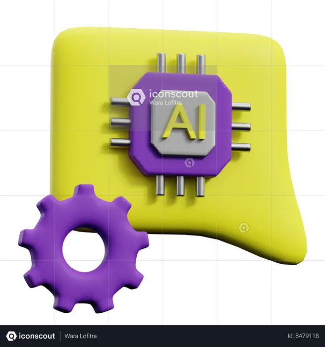Configuração de bate-papo AI  3D Icon