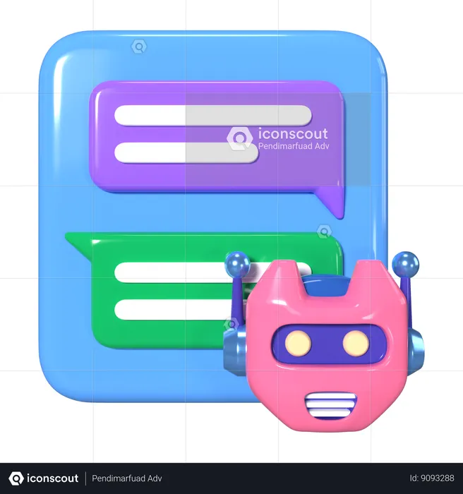 AI Chatbot  3D Icon