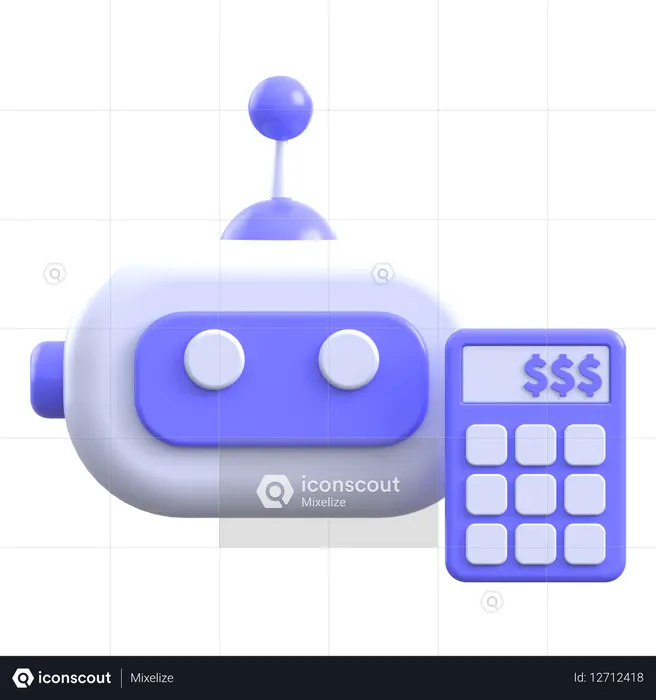 Ai Chatbot Calculator  3D Icon
