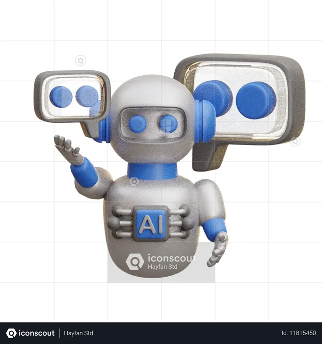 Ai Chatbot Communication Robot  3D Icon