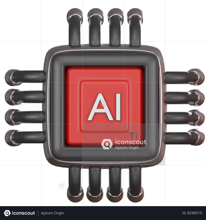 Ai chip  3D Icon