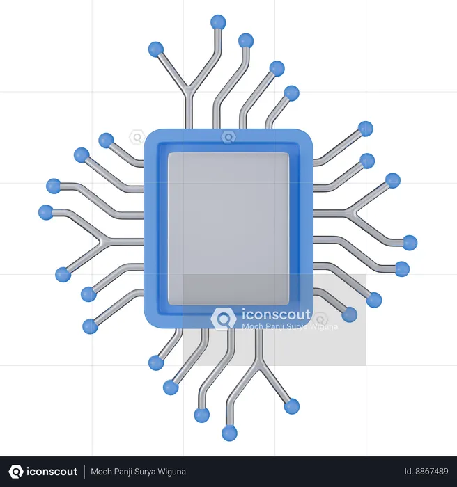 Ai chip  3D Icon