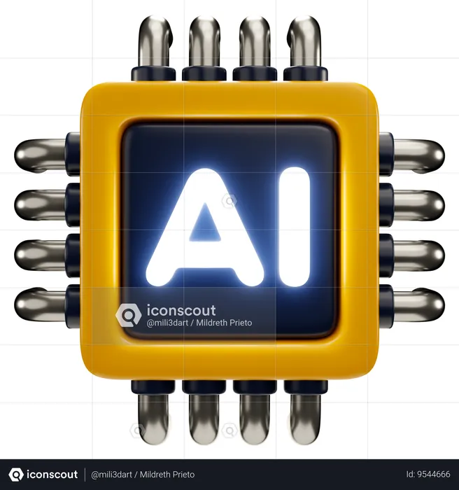 Ai chip  3D Icon