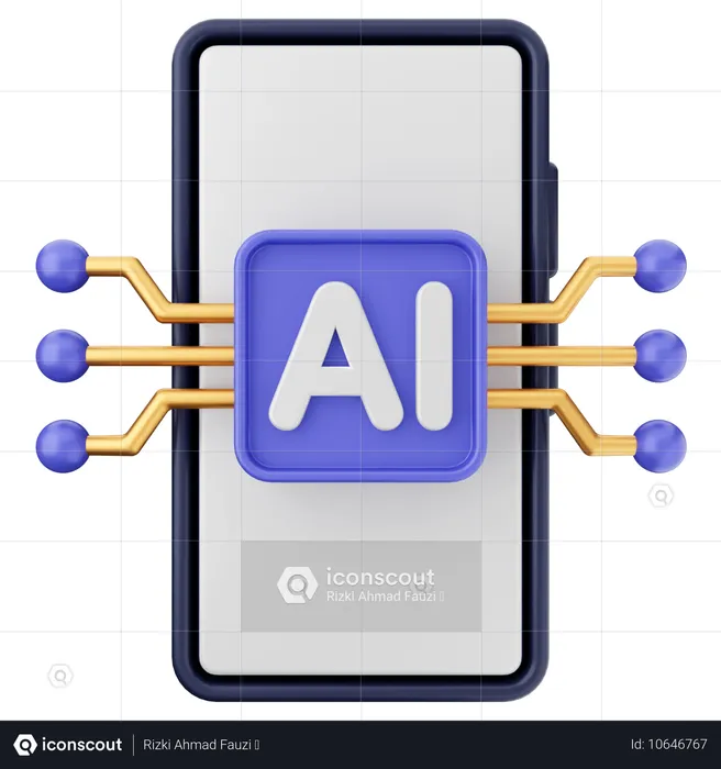 Ai chip  3D Icon