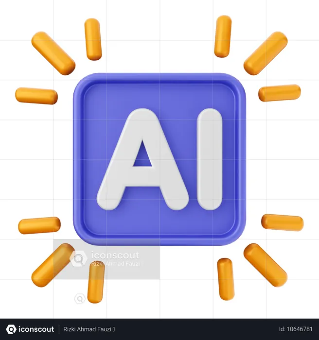 AI 칩  3D Icon