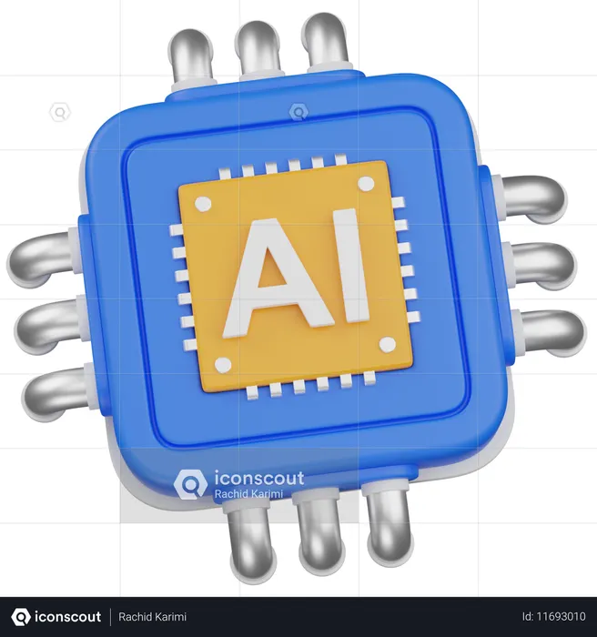 Ai chip  3D Icon
