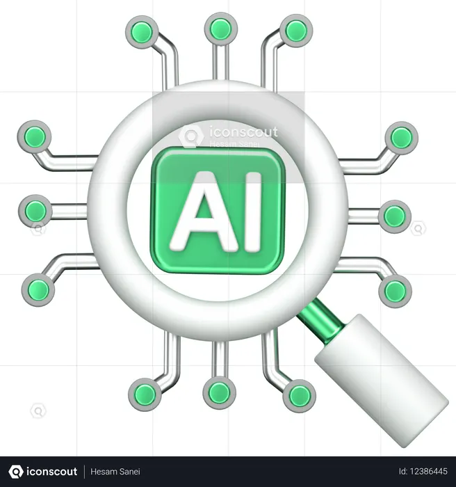 Ai Chip  3D Icon