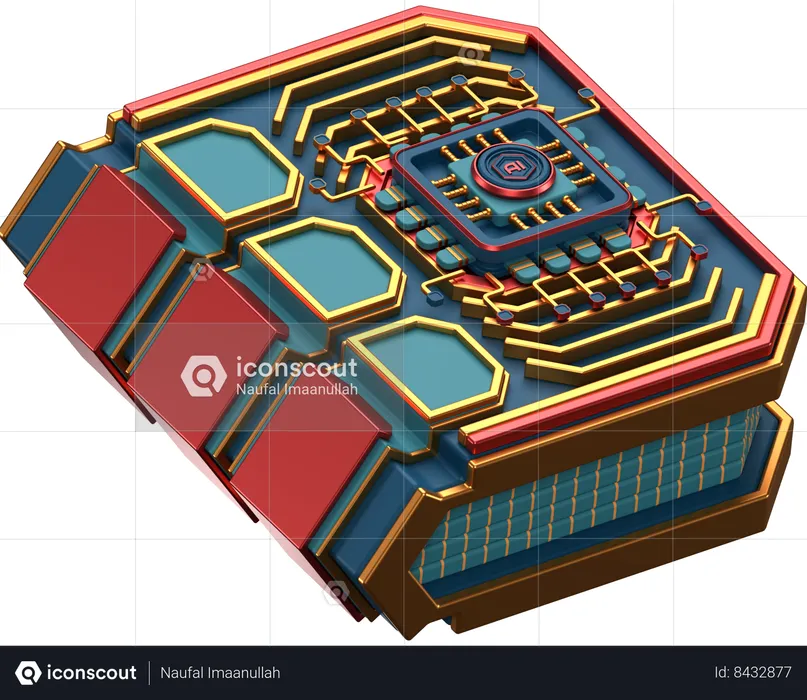 Ai Chip  3D Icon