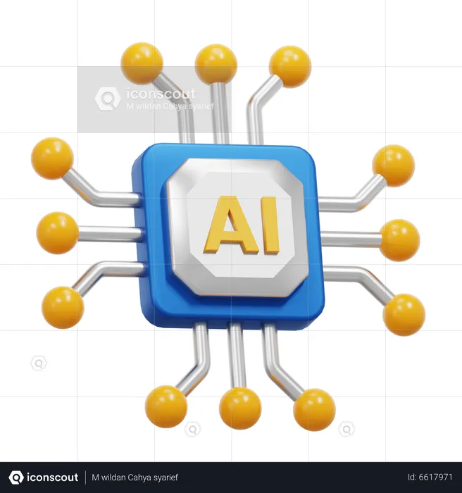 AI CHIP  3D Icon